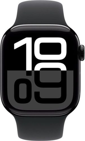 Watch Series 10 GPS 46mm Aluminium Diamantschwarz Sportarmband Schwarz M/L