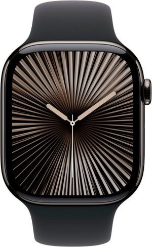 Watch Series 10 4G 46mm Titan Schiefer Sportarmband Schwarz S/M