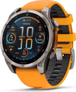 Garmin fenix 8 47mm AMOLED Sapphire Graphit/Titanium Titan Silikon-Armband