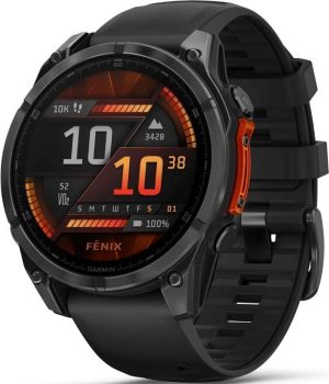 Garmin fenix 8 47mm AMOLED Schwarz/Schiefergrau Silikon-Armband