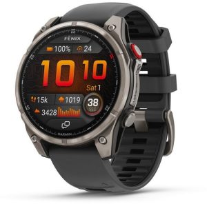 Garmin fenix 8 Pro 47mm AMOLED Sapphire Graphit/Schwarz Titan Silikon-Armband